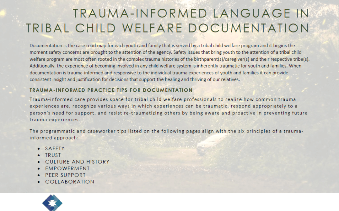 Trauma-Informed Language in Tribal Child Welfare Documentation